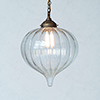 Orla Glass Pendant Light in Antiqued Brass