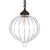 Orla Glass Pendant Light in Matt Black