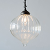 Orla Glass Pendant Light in Matt Black