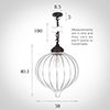 Orla Glass Pendant Light in Matt Black