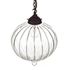 Orla Glass Pendant Light in Matt Black