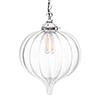 Orla Glass Pendant Light in Nickel