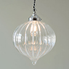 Orla Glass Pendant Light in Nickel