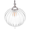 Orla Glass Pendant Light in Nickel