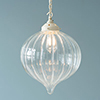 Orla Glass Pendant Light in Plain Ivory