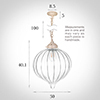 Orla Glass Pendant Light in Plain Ivory