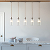 Westbourne Five Pendant Track in Antiqued Brass 