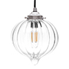 Mia Glass Pendant Light in Nickel