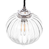 Mia Glass Pendant Light in Nickel