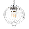 Mia Glass Pendant Light in Nickel