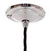 Mia Glass Pendant Light in Nickel