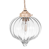 Mia Glass Pendant Light in Plain Ivory