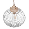 Mia Glass Pendant Light in Plain Ivory