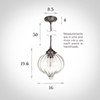 Mia Glass Pendant Light in Polished