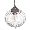 Mia Glass Pendant Light in Polished