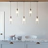 Lambourne Five Pendant Track in Antiqued Brass