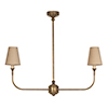 Mayfield 2 Arm Pendant Light in Antiqued Brass