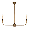 Mayfield 2 Arm Pendant Light in Antiqued Brass