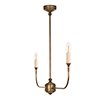 Mayfield 2 Arm Pendant Light in Antiqued Brass