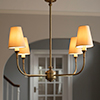 Mayfield 4 Arm Pendant Light in Antiqued Brass