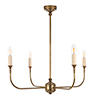 Mayfield 4 Arm Pendant Light in Antiqued Brass