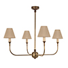 Mayfield 4 Arm Pendant Light in Antiqued Brass