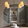 Mayfield 4 Arm Pendant Light in Antiqued Brass