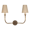 Mayfield 2 Arm Wall Light in Antiqued Brass