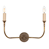 Mayfield 2 Arm Wall Light in Antiqued Brass