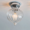 Mia Flush Fitting Ceiling Light in Nickel