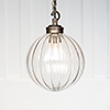 Fulbourn Porch Pendant Light in Antiqued Brass