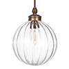 Fulbourn Bathroom Pendant Light in Antiqued Brass