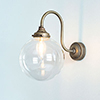 Compton Wall Light in Antiqued Brass