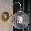 Putney Bathroom/Outdoor Light in Antiqued Brass