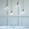 Putney Bathroom Pendant Light in Antiqued Brass