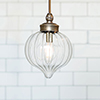 Mia Bathroom Pendant Light in Antiqued Brass