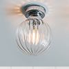 Putney Flush Fitting Ceiling Light in Nickel