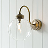 Compton Bathroom/Outdoor Light in Antiqued Brass