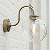 Compton Bathroom/Outdoor Light in Antiqued Brass