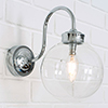 Compton Bathroom/Outdoor Wall Light in Nickel