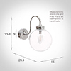 Compton Bathroom/Outdoor Wall Light in Nickel