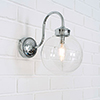 Compton Bathroom/Outdoor Wall Light in Nickel