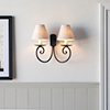 Double Scrolled Wall Light in Beeswax