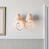 Double Scrolled Wall Light in Old Ivory