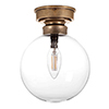 Compton Flush Fitting Light in Antiqued Brass