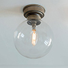 Compton Flush Fitting Light in Antiqued Brass