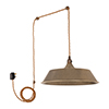 Balmoral Plug-In Pendant in Antiqued Brass 