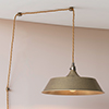 Balmoral Plug-In Pendant in Antiqued Brass 