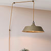 Balmoral Plug-In Pendant in Antiqued Brass 