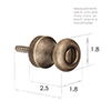 Balmoral Plug-In Pendant in Antiqued Brass 
